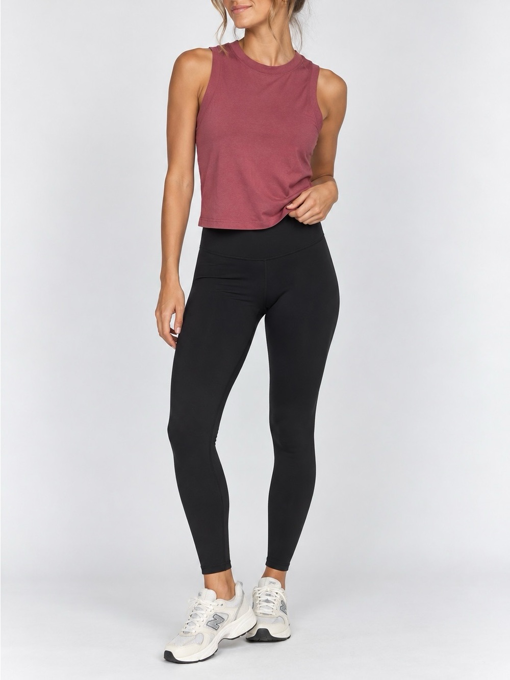 High neck sleeveless workout top